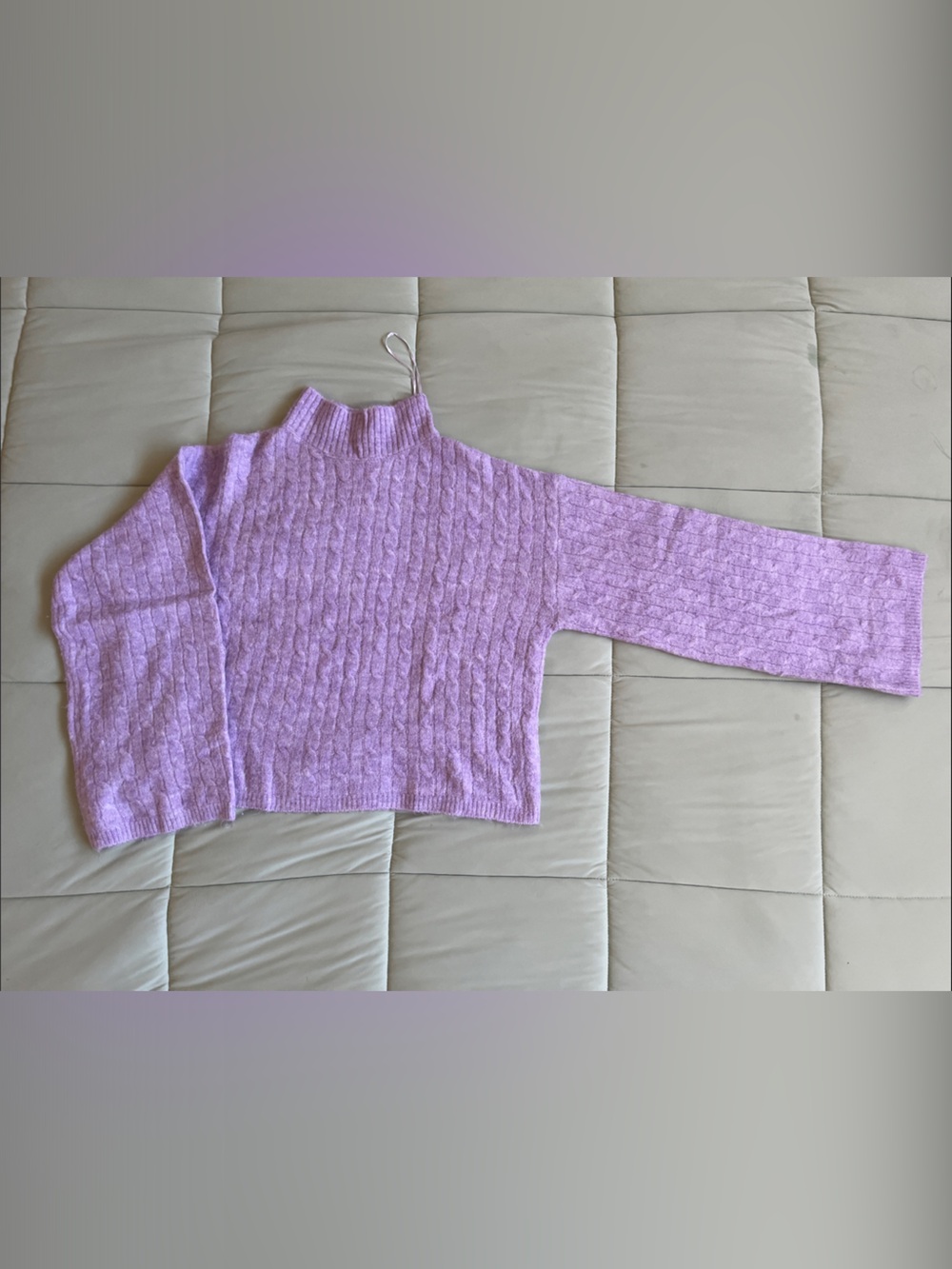 Jessica Simpson Lilac Cable-Knit Pullover Sweater